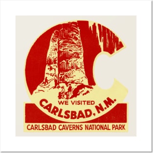 1945 Carlsbad Caverns, New Mexico Posters and Art